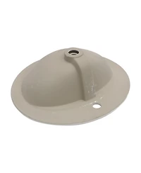 Midola 21.8 Inch Drop In Bathroom Sink Porcelain 21.8x19.5inch Ceramic Vitreous Above Counter Vanity Lavatory Sink