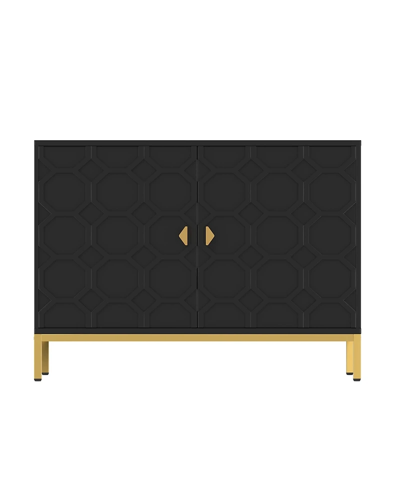 Clihome Freestanding Storage Cabinet 2-Door Accent Cabinet