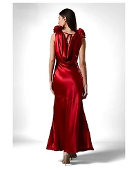 Coast Women's Corsage Satin V-Neck Maxi Dress