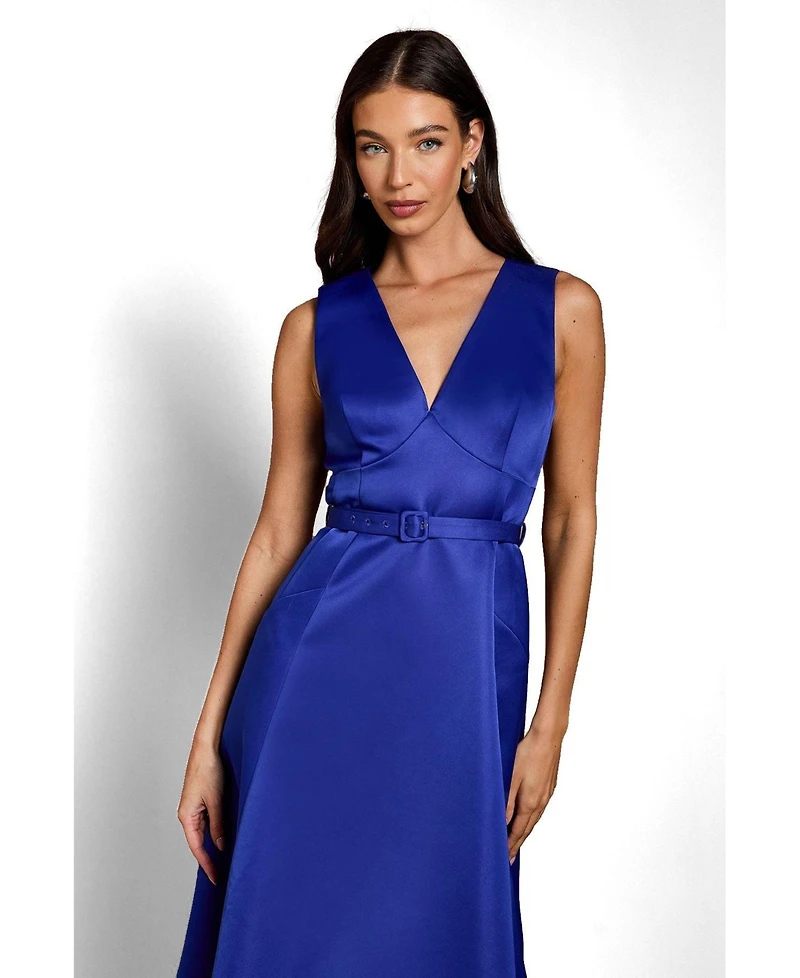 Coast Women's V-Neck Satin Midi Dress