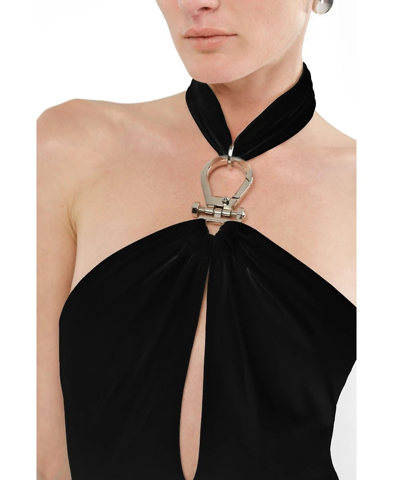 Nocturne Women's Cut-Out Detail Embellished Maxi Dress