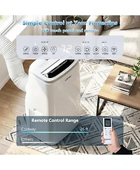 Costway 15000 Btu Portable Air Conditioner with Fan, Dehumidifier, Sleep Mode, 24H Timer