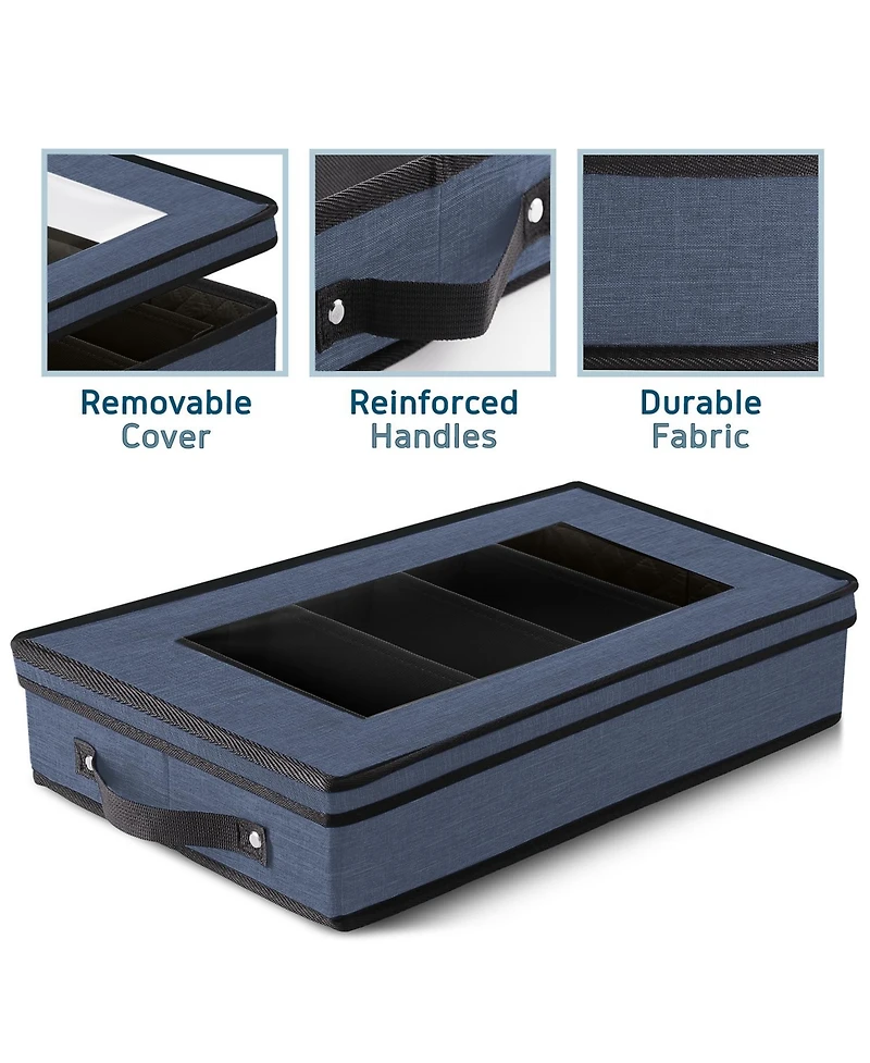 StorageBud Flatware & Utensil Storage, Durable Silverware Storage Box with Padded Dividers