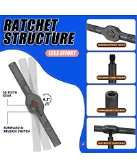 Xdovet 24 in 1 Ratcheting T-handle Multi-bit Repair Tool Kit