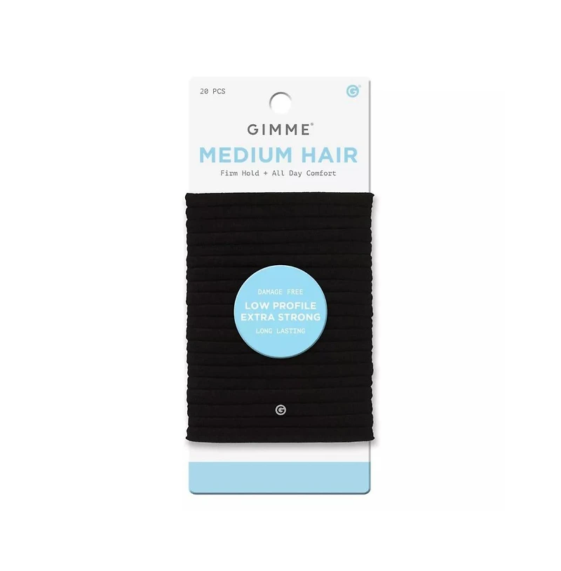 Gimme Beauty Low Profile Hair Bands - Gentle, No-Snag Elastic Ties for Fine and Thick Locks
