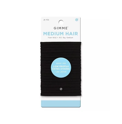 Gimme Beauty Low Profile Hair Bands - Gentle, No-Snag Elastic Ties for Fine and Thick Locks