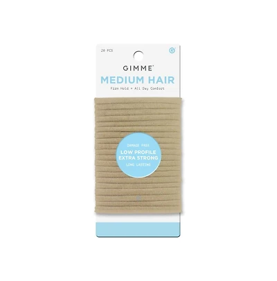 Gimme Beauty Low Profile Hair Bands - Gentle, No-Snag Elastic Ties for Fine and Thick Locks