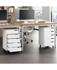 Slickblue 5-Drawer Rolling File Cabinet for Office Documents and Storage