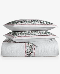 Charter Club Festive Frame Quilted 3-Piece Quilt Set, King, Macy's Exclusive