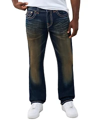 True Religion Men's Ricky Straight Super T Flap Jeans