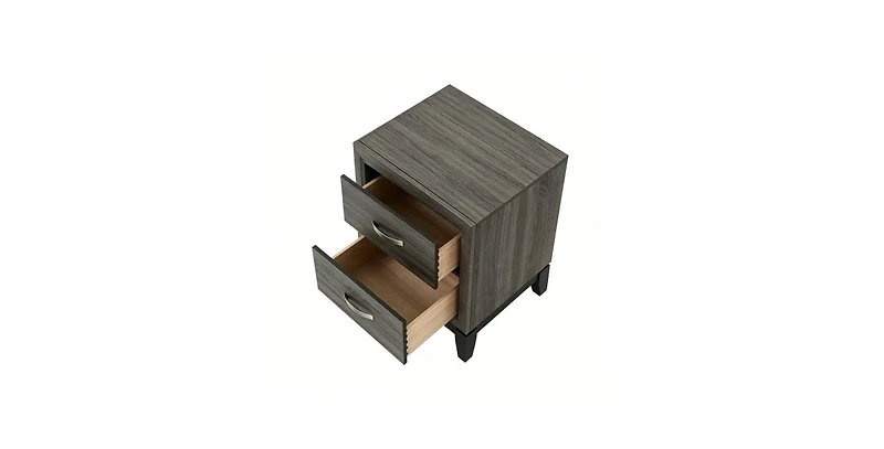 Lucky One 24" Width Solid Wood 2-Drawer Nightstand