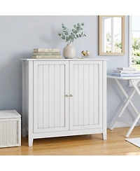 Sailvan Double Door Storage Cabinet, Mid-Century Modern Freestanding Buffet