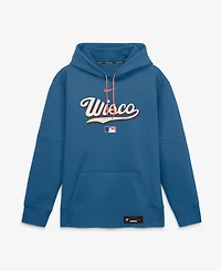 Nike Men's Blue Milwaukee Brewers 2026 City Connect Authentic Collection Therma-fit Hoodie