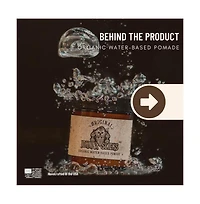 Johnny Slicks Water Based Pomade | Strong Hold and High Shine |4 oz | Rugged Scent