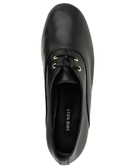Nine West Women's Jazzy Leather Lace-Up Oxford Flats