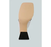 Muse Me Triangular Block Heel Thong Sandals