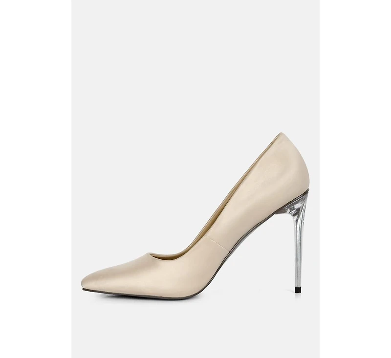 Stakes Womens Clear Heel Classic Pumps