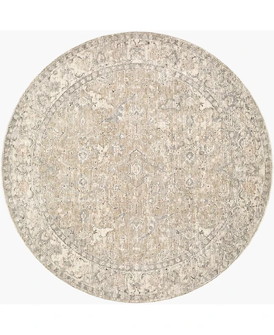 Livabliss Poetry 627379 5'3" x 5'3" Round Area Rug