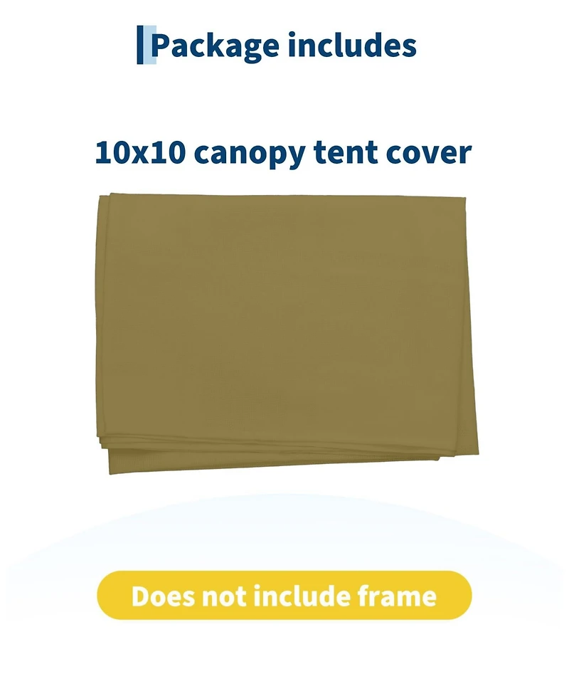 gaomon 10X10Feet Canopy Replacement Top with Silver Coated and Uv Protection Pop Up Tent Cover Waterproof (Top Only)