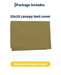 gaomon 10X10Feet Canopy Replacement Top with Silver Coated and Uv Protection Pop Up Tent Cover Waterproof (Top Only)