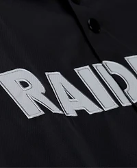 Mitchell & Ness Men's Black Las Vegas Raiders Coaches Full-Snap Hooded Windbreaker Jacket