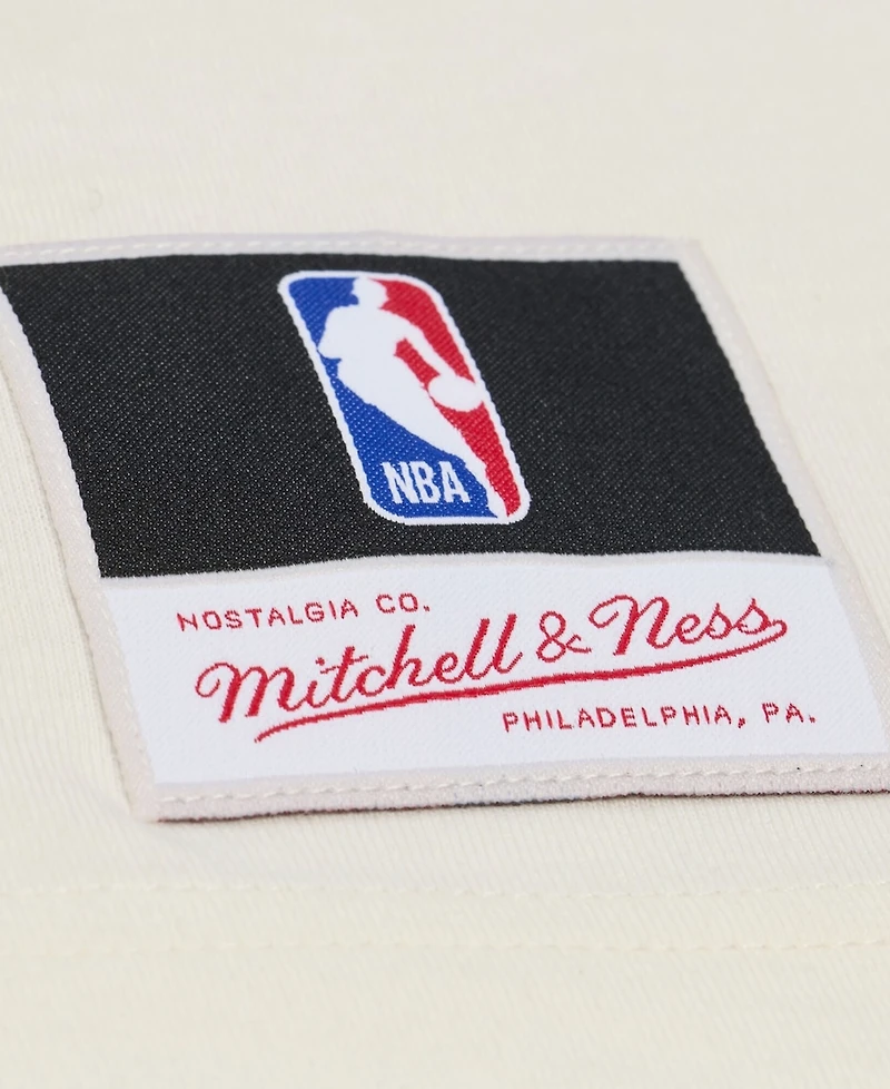 Mitchell & Ness Men's Cream Boston Celtics Hardwood Classics Chainstitch Premium T-Shirt