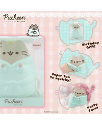 Hamee Squishy Jumbo Toy Pusheen Figure Slow Rising Cute Birthday Gift, Stress Relief, Collectible Deskterior Play Doll - Santa Hat Christmas