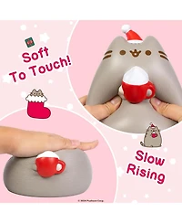 Hamee Squishy Jumbo Toy Pusheen Figure Slow Rising Cute Birthday Gift, Stress Relief, Collectible Deskterior Play Doll - Santa Hat Christmas