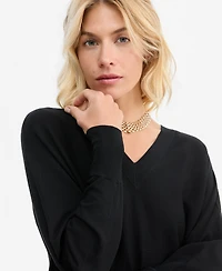 I.n.c. International Concepts Women's Double V-Neck Dolman Sweater, Macy's Exclusive