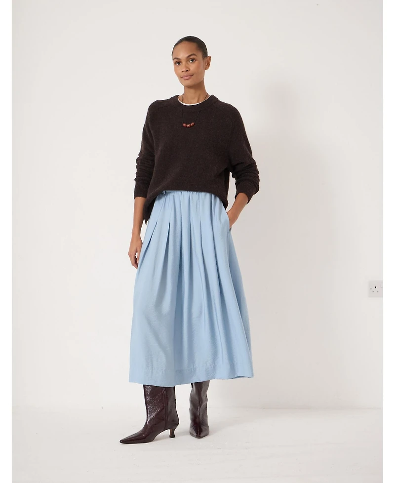 Hush Women's Pleated Air Flow Midi Skirt