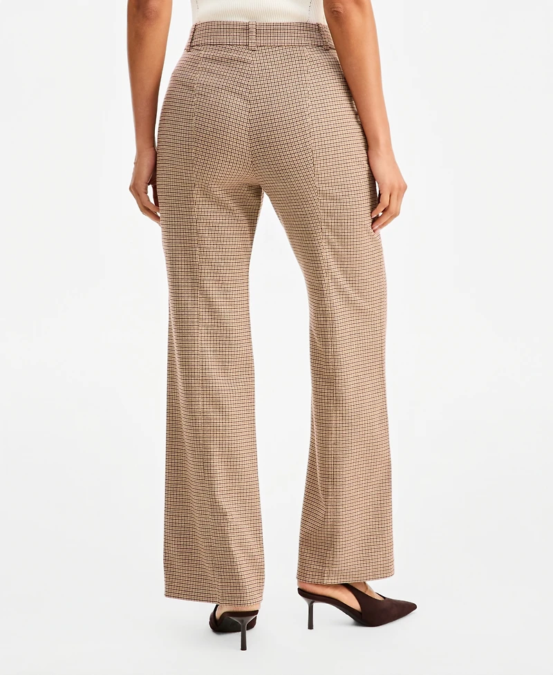 I.n.c. International Concepts Women's High-Rise Bootcut Houndstooth Pants, Macy's Exclusive