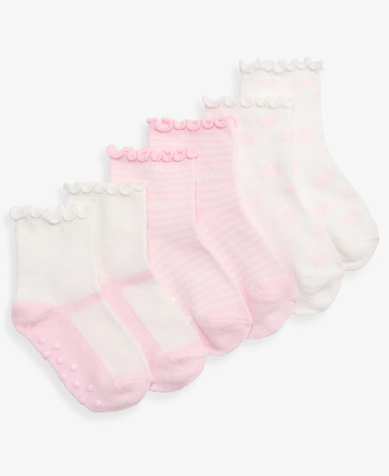 First Impressions Baby Girls' 0M-24M Mary Jane Detail Socks, 3-Pack, Macy's Exclusive