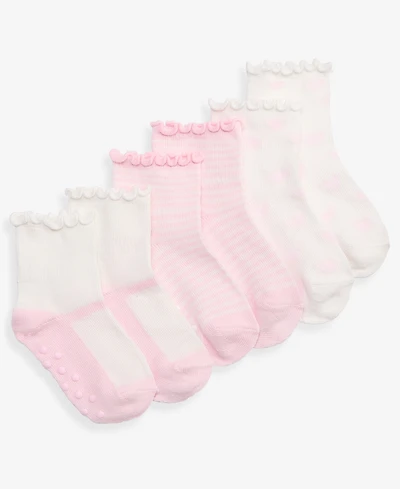 First Impressions Baby Girls' 0M-24M Mary Jane Detail Socks, 3-Pack, Macy's Exclusive