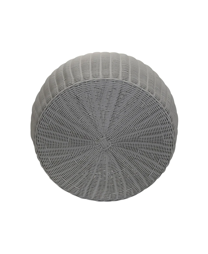 Household Essentials Handwoven Barrel Side Table