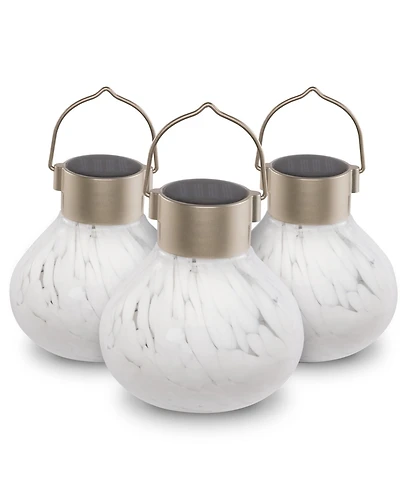 Allsop Home & Garden, Solar Tea Lantern Handblown Glass 3-pack
