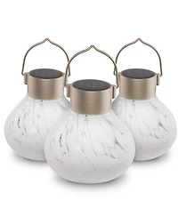 Allsop Home & Garden, Solar Tea Lantern Handblown Glass 3-pack