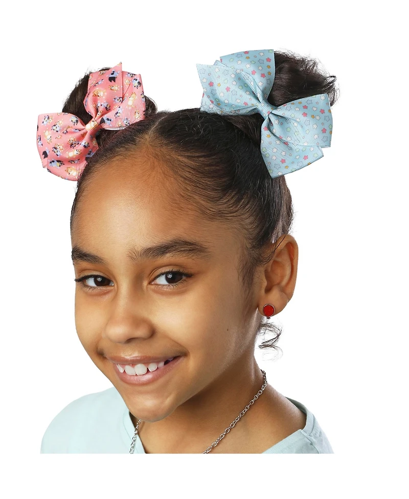 Bingo and Bluey Hair Bows 7-Piece Set Official License, Bluey Accessories