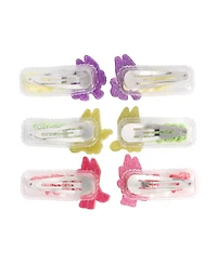 Bluey Hair Clip 6-Piece Set Official License, Snap Back Shaker Hair Clips, Bluey Accessories