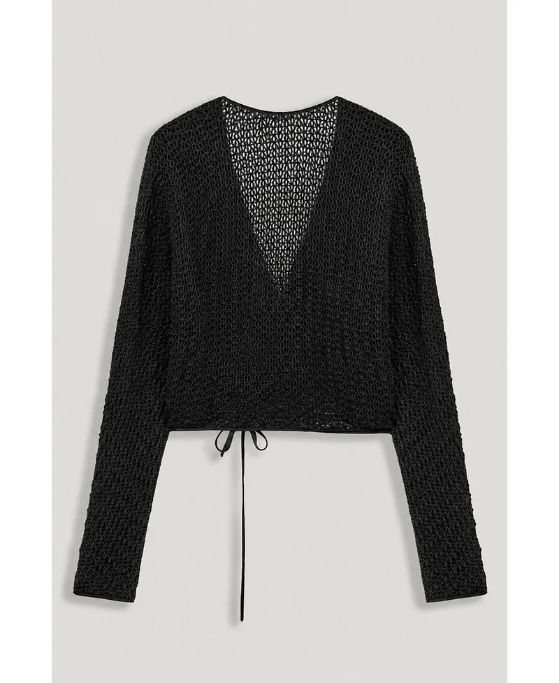 Nocturne Women's Wrap Mesh Blouse