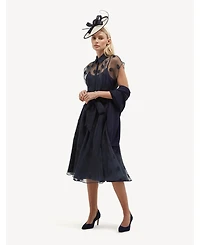Hobbs London Women's Tess Sheer Polka Dot Shirt Dress