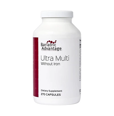 Bariatric Advantage Ultra Multi Without Iron High Potency Multivitamin for Bariatric Surgery Patients Bariatric Multivitamin 270 Capsules
