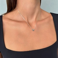 Adornia Fine Silver Plated Hexagon Labradorite Pendant Necklace