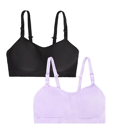 Fruit of the Loom Women's 2-Pack Stretch Wireless Bra With Built Pads