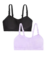 Fruit of the Loom Women's 2-Pack Stretch Wireless Bra With Built Pads