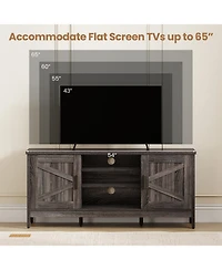 Slickblue Tv Stand for 65-Inch TVs with Farmhouse Style Cabinets