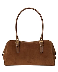 Lauren Ralph Lauren Marcy Zipper Leather Large Satchel Handbag
