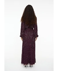 Maryisa Women's Modest Embellished Sequin Dress