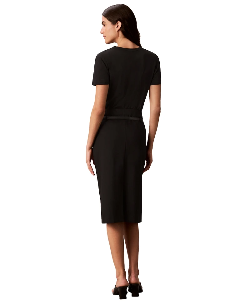 Calvin Klein Petite Belted Pencil Skirt