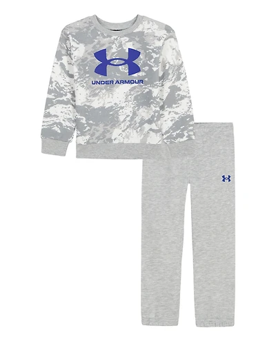 Under Armour Toddler Boys' 2T-4T Rival Fleece Crewneck Sweatshirt and Joggers, 2-Piece Set