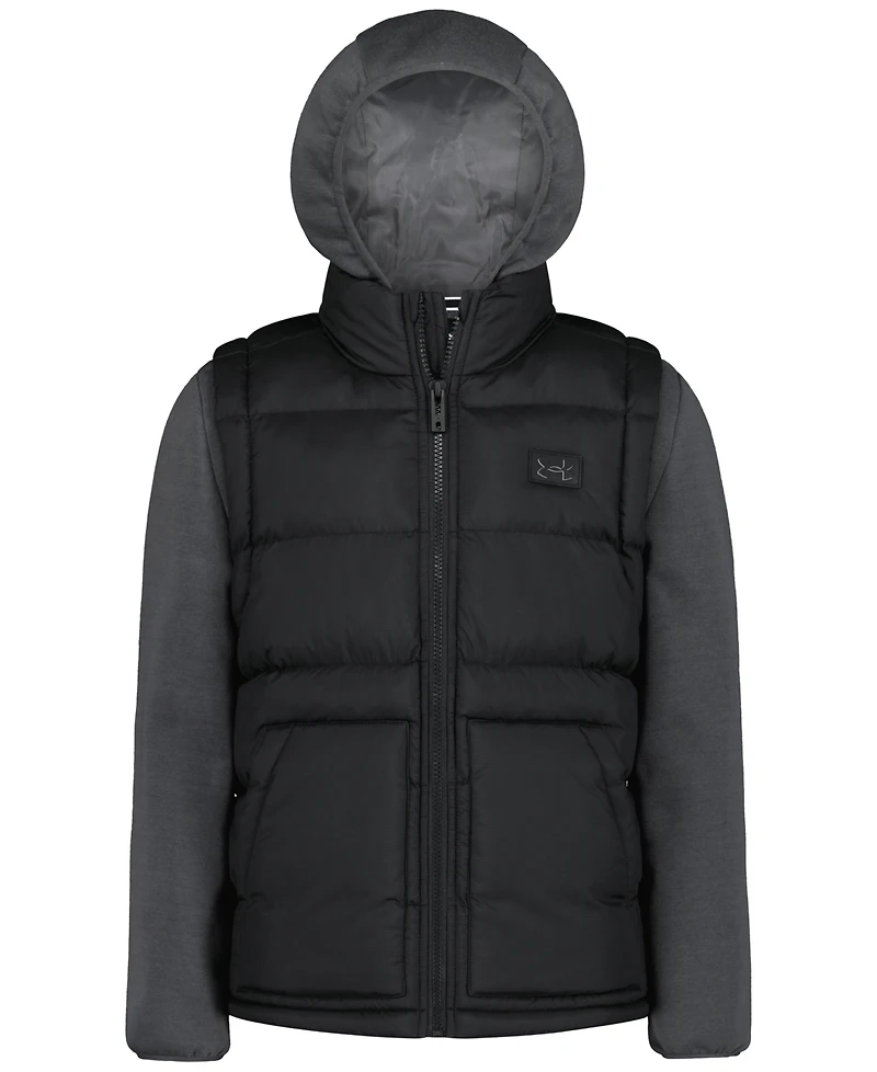 Under Armour Boys' 8-20 Full-Zip Quilted Hooded Jacket